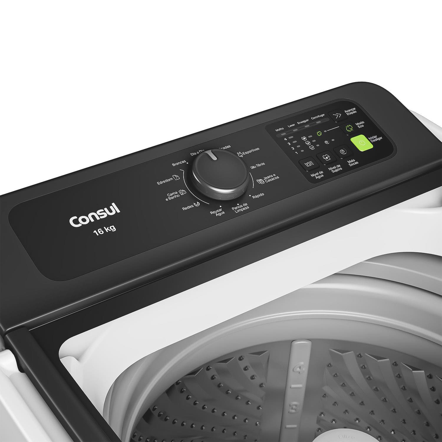 Máquina de Lavar Consul CWN16AB 16kg Modo Eco Reuso de Água Ciclo Edredom Branca - 110V - 3