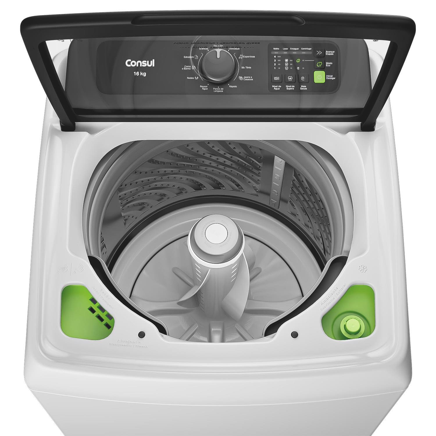 Máquina de Lavar Consul CWN16AB 16kg Modo Eco Reuso de Água Ciclo Edredom Branca - 220V - 3