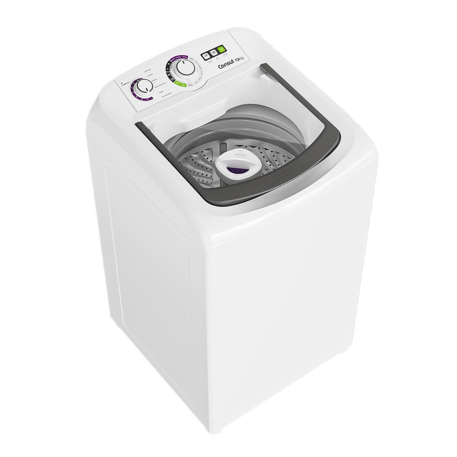 Máquina de Lavar Consul CWH13AB 13kg Dosagem Econômica Ciclo Praia Ciclo Edredom Branca - 110V - 1