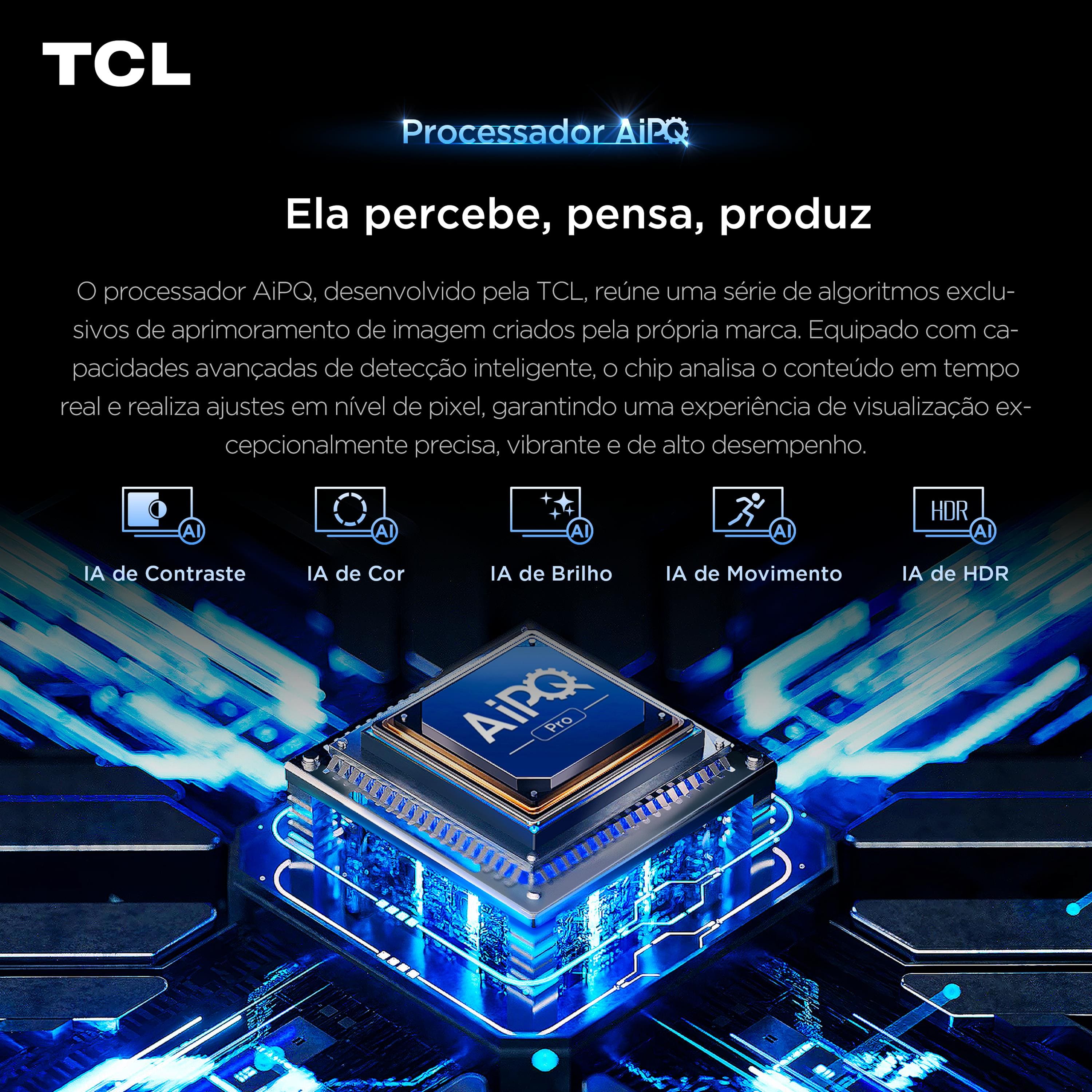 Smart TV 65” 4K QLED TCL 65P7L Google TV até 120Hz Dolby Vision Atmos - 2