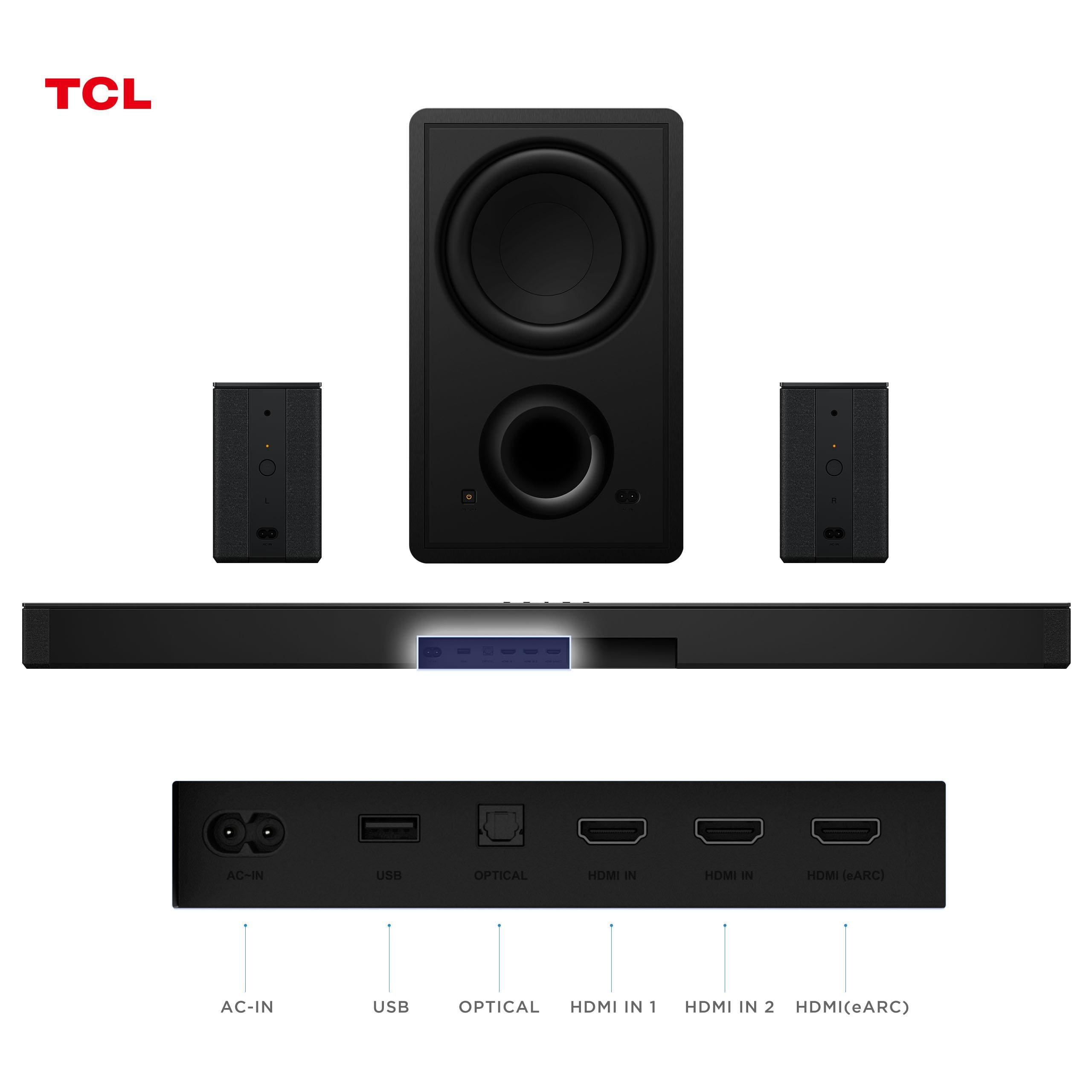 Soundbar TCL Q85H Pro 860W 7.1.4 Canais Bluetooth Dolby Atmos Bivolt - 3