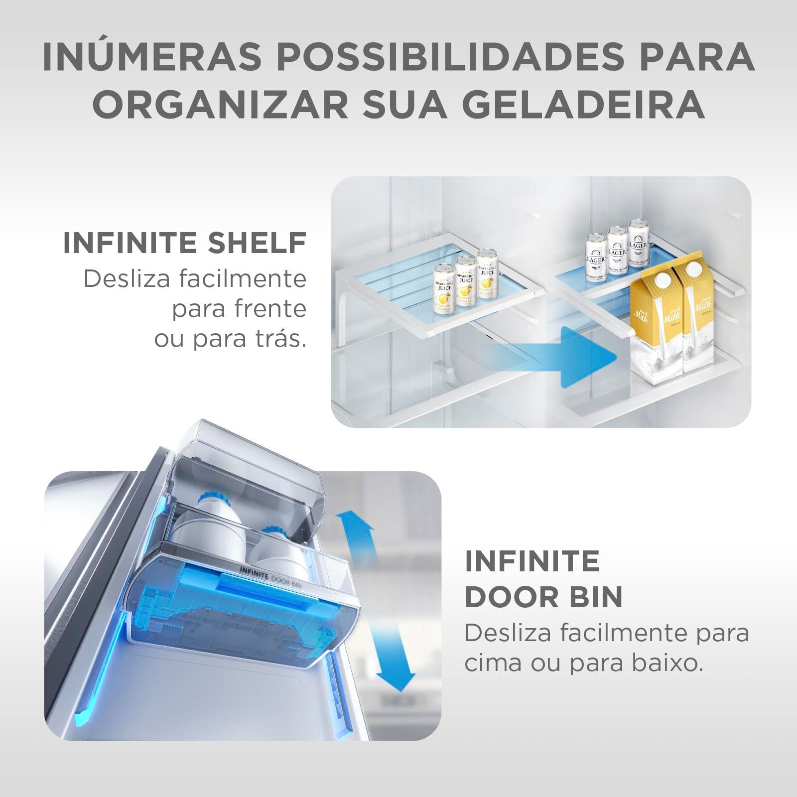 Geladeira Frost Free Multidoor Midea RM905 672L Inverter 3 Portas Inox - 2