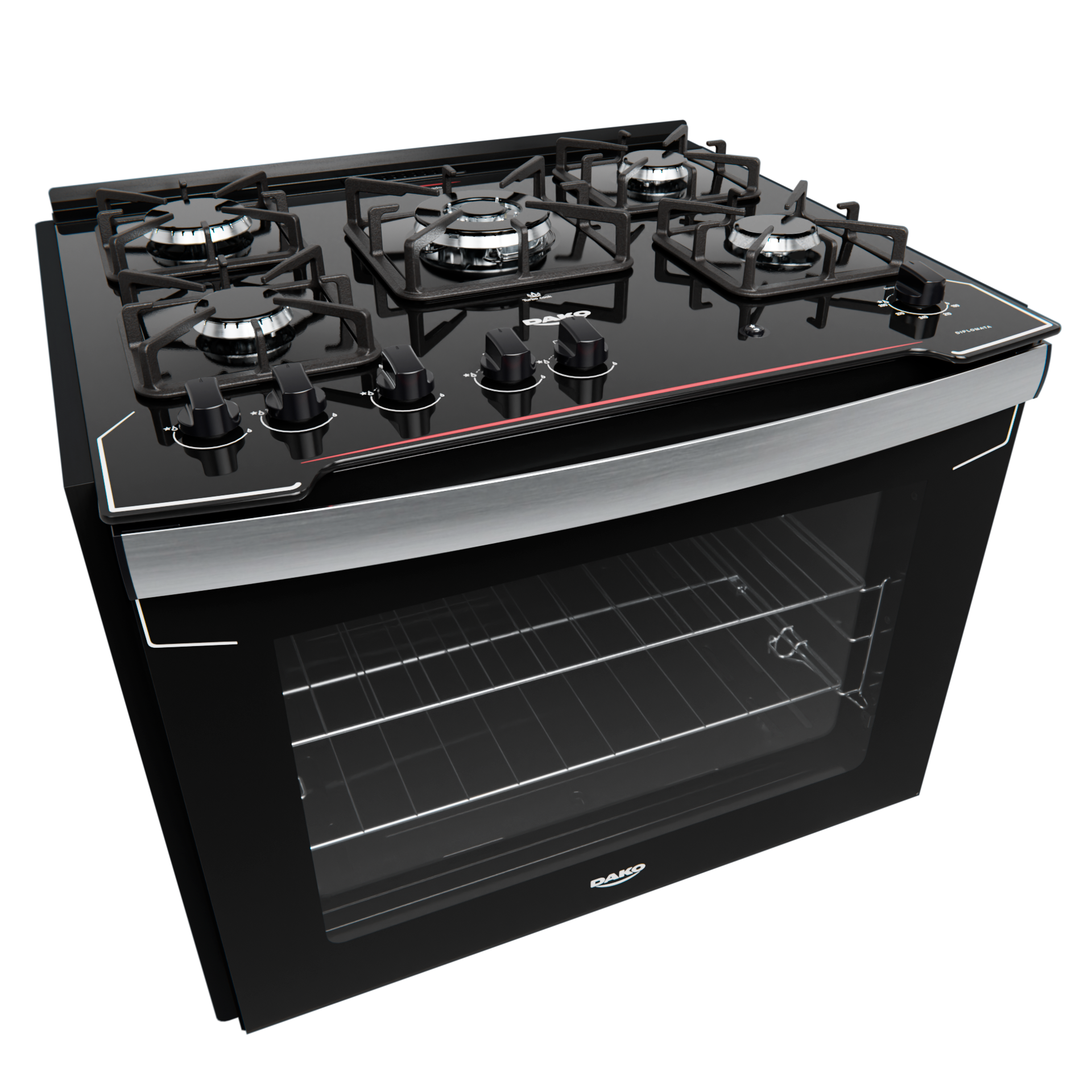 Fogão Embutir 5 Bocas Atlas Diplomata com Tripla Chama e Forno 119L Branco Bivolt - 2