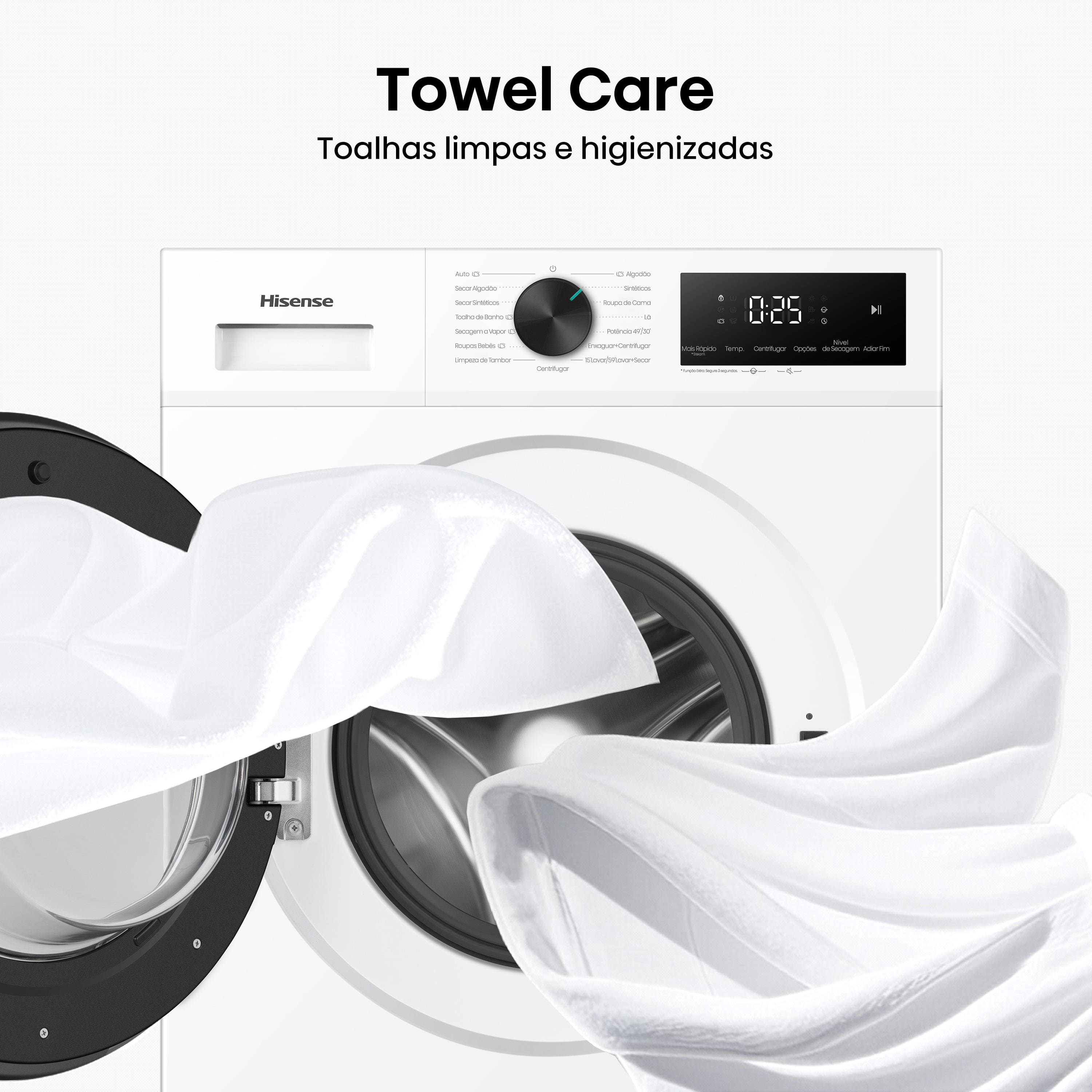 Lava e Seca Hisense WD1i11 11kg Lava e 7kg Seca Branca Inverter 1400 RPM - 110V - 2