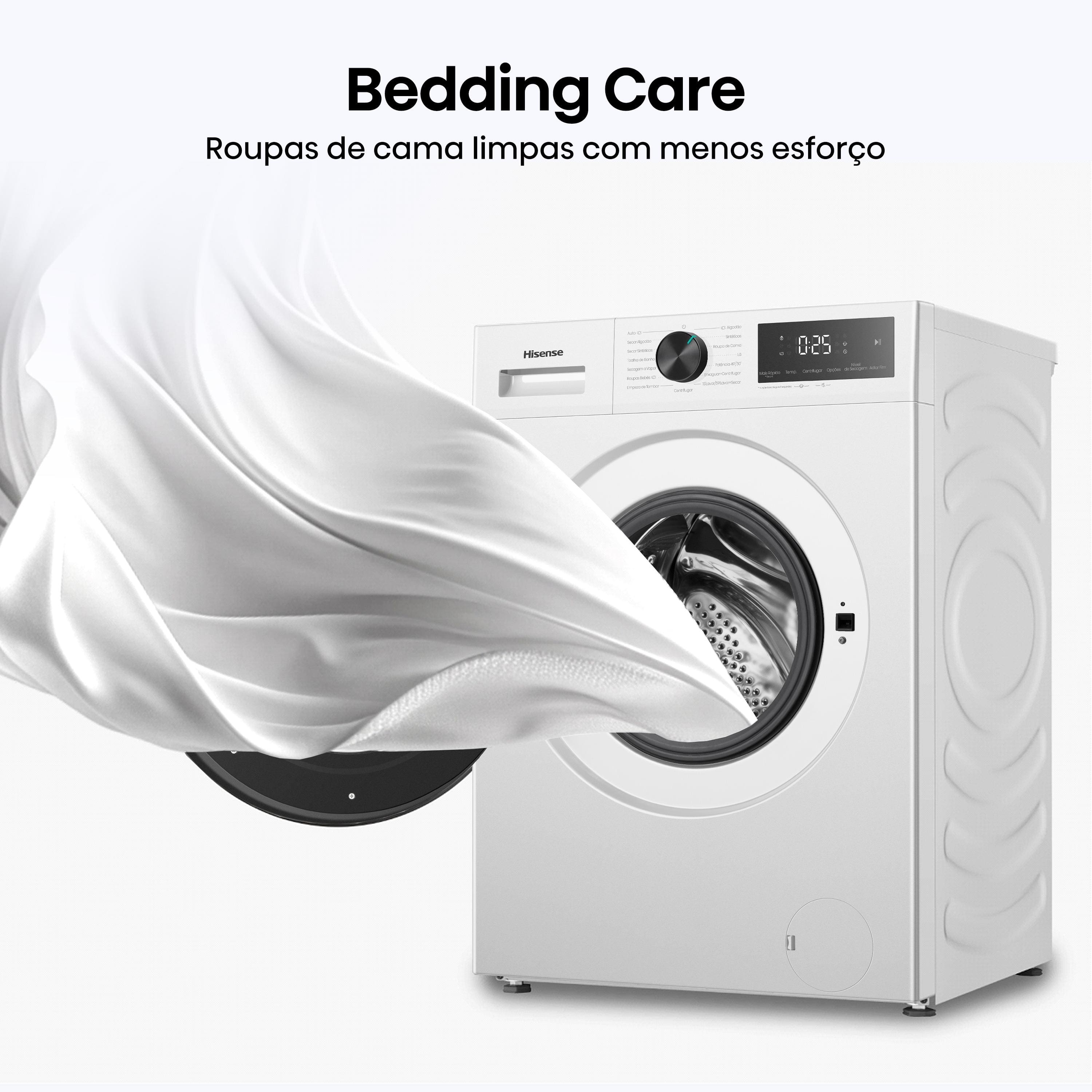 Lava e Seca Hisense WD1i11 11kg Lava e 7kg Seca Branca Inverter 1400 RPM - 110V - 3