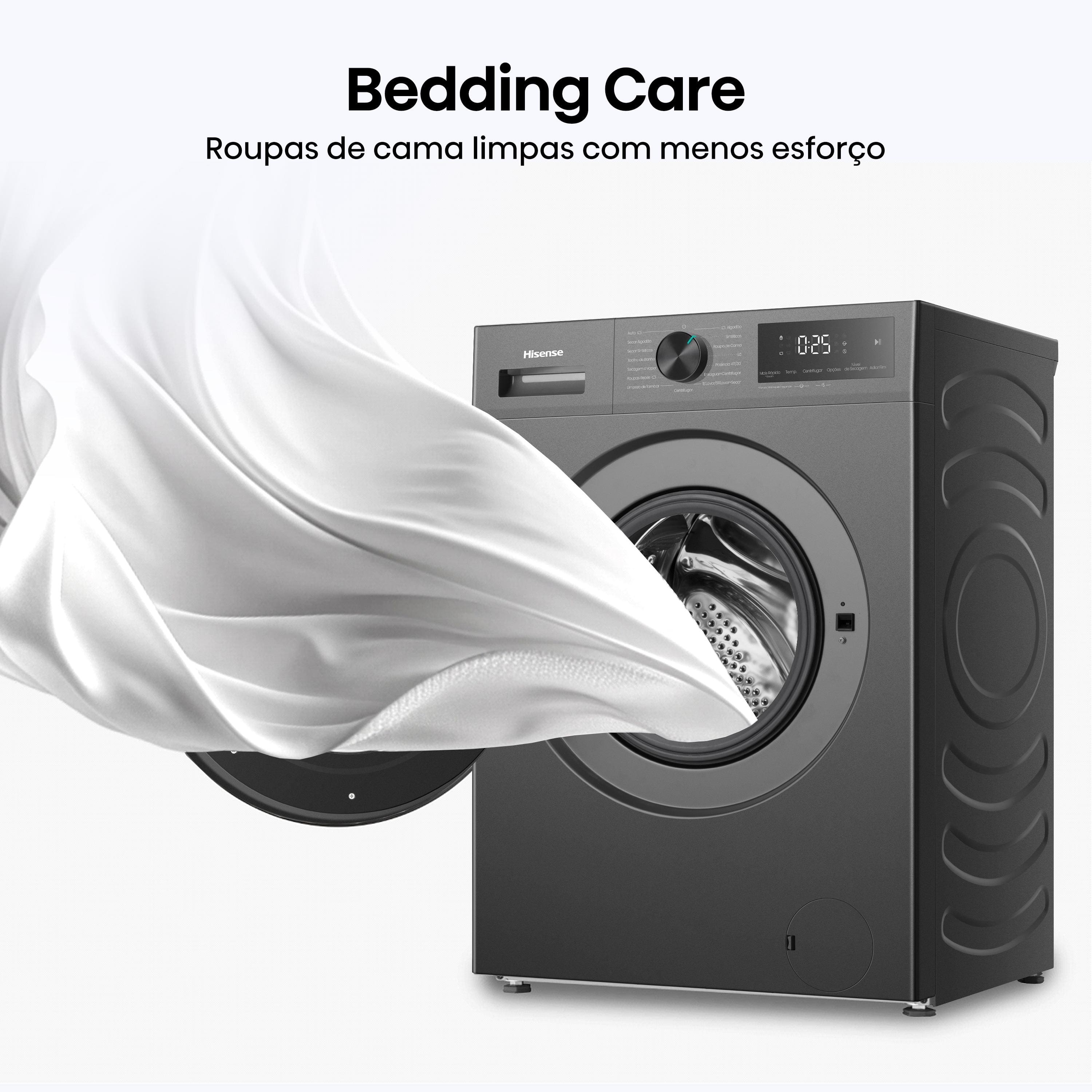 Lava e Seca Hisense WD1i11 11kg Lava e 7kg Seca Inverter 1400 RPM Titanium - 110V - 3