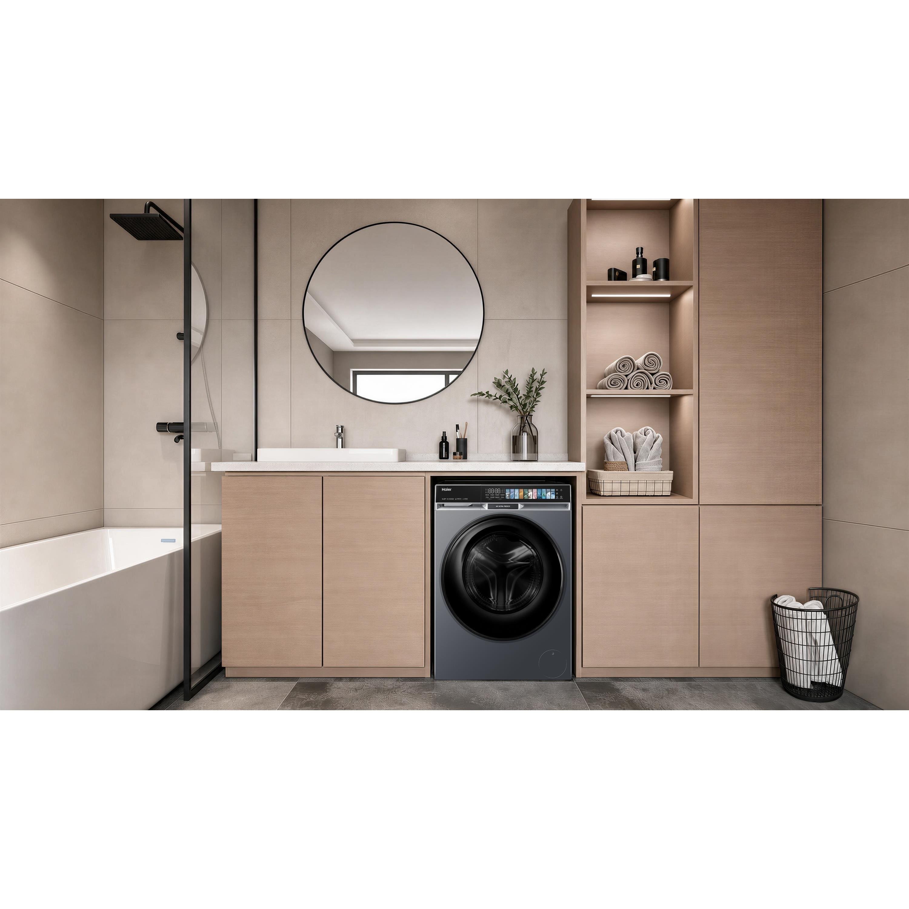 Lava e Seca Haier 14kg/8kg Inverter HWD140 com Auto Dosagem Cinza - 220V - 1