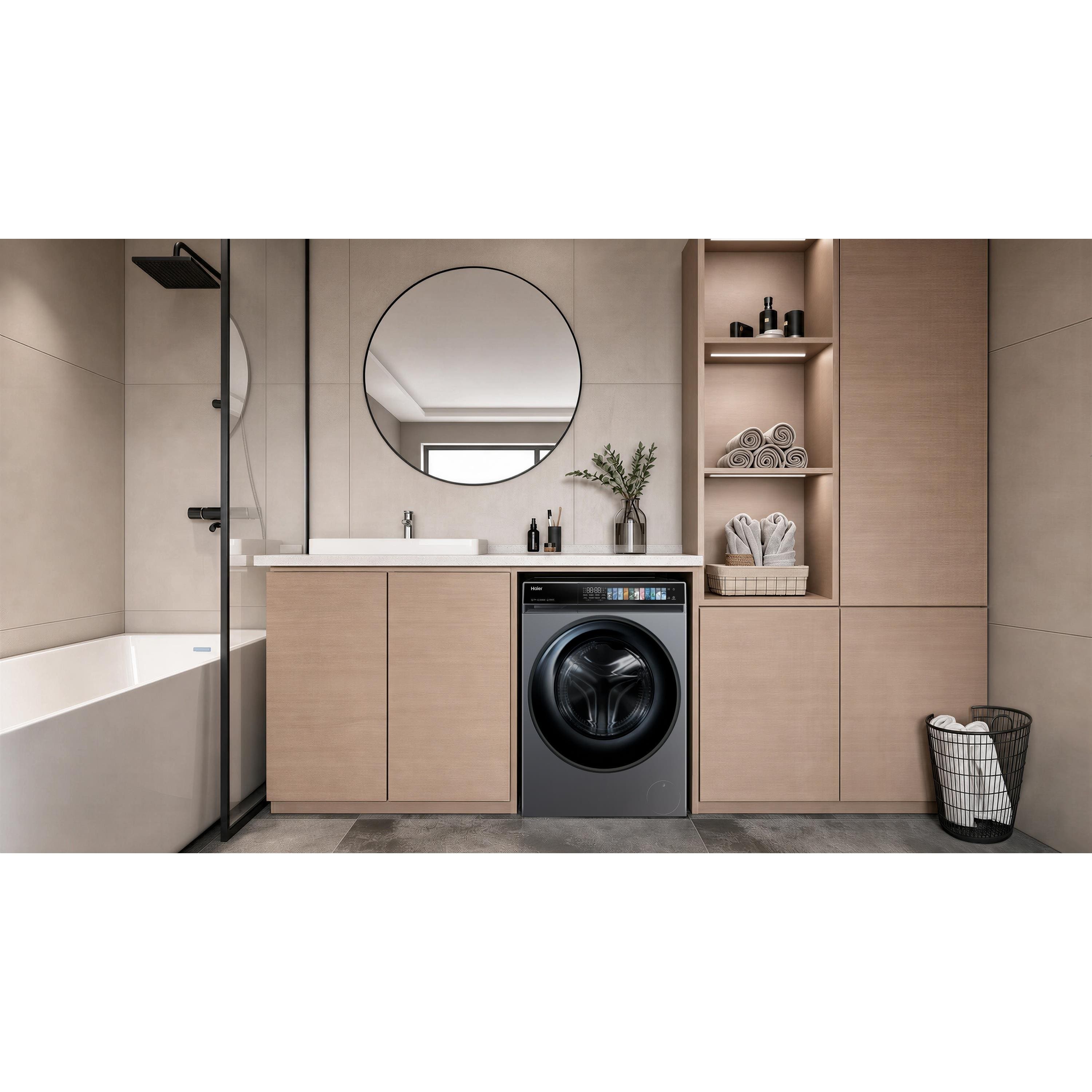 Lava e Seca Haier 12kg/7kg Inverter HWD120W Painel Digital Cinza - 110V - 1