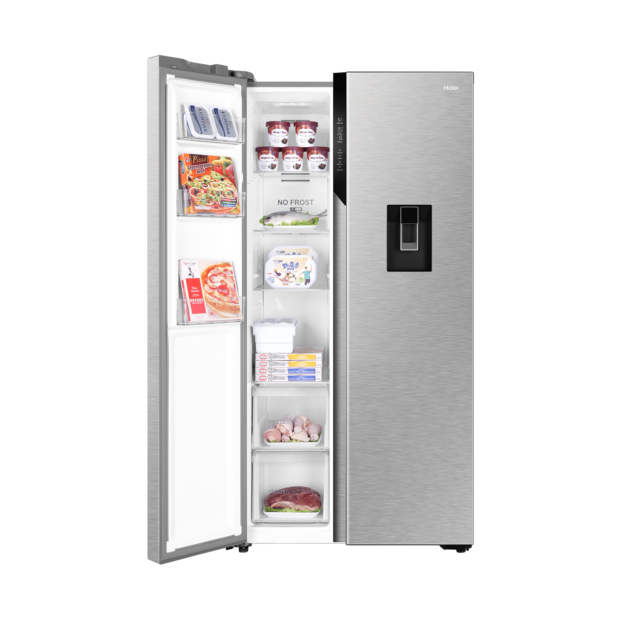 Refrigerador Haier Side by Side SS541 523L Frost Free Duplo Inverter Inox - 110V - 1