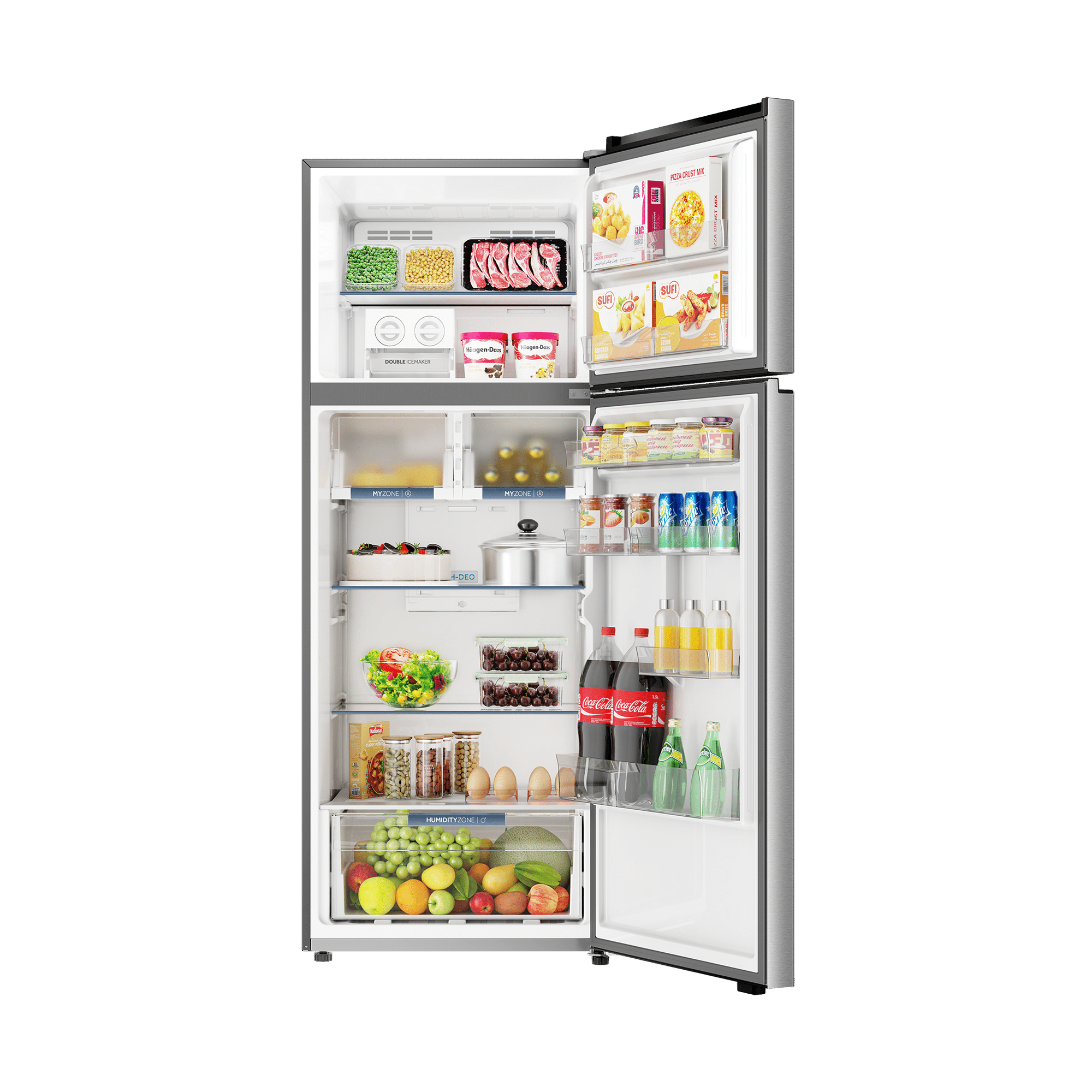 Refrigerador Haier TM480 Top Freezer 480L Frost Free Duplo Inverter Inox - 110V - 1