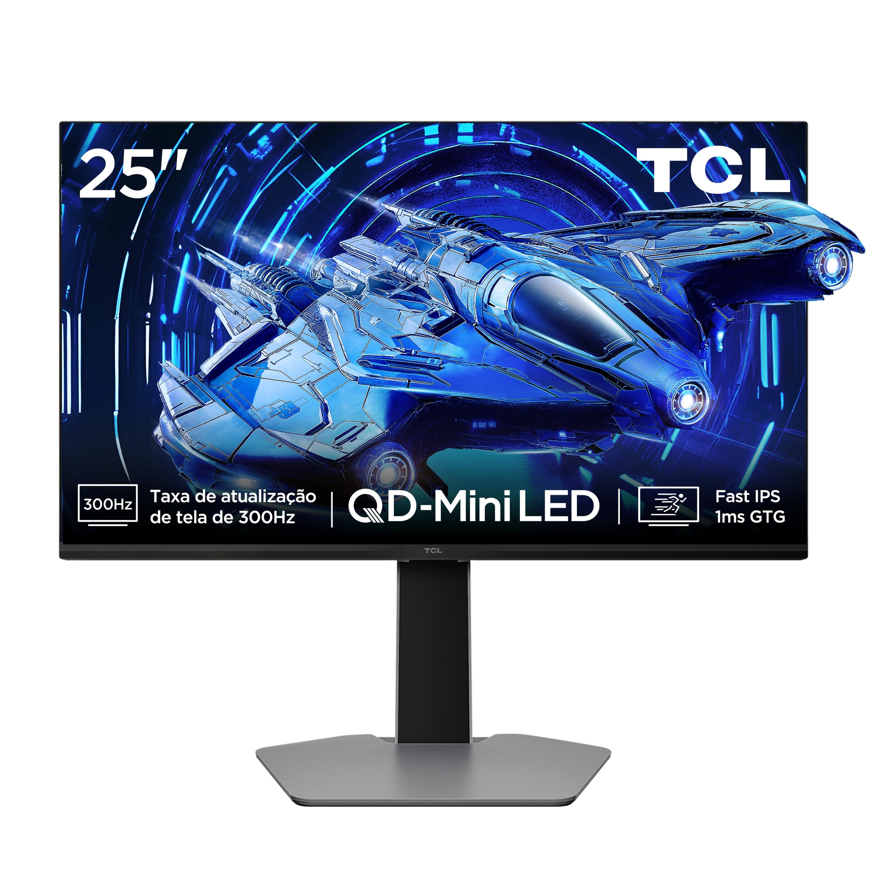 Monitor Gamer 25” Full HD TCL 25G64 QD-Mini LED 300Hz 1ms FreeSync Premium - 3