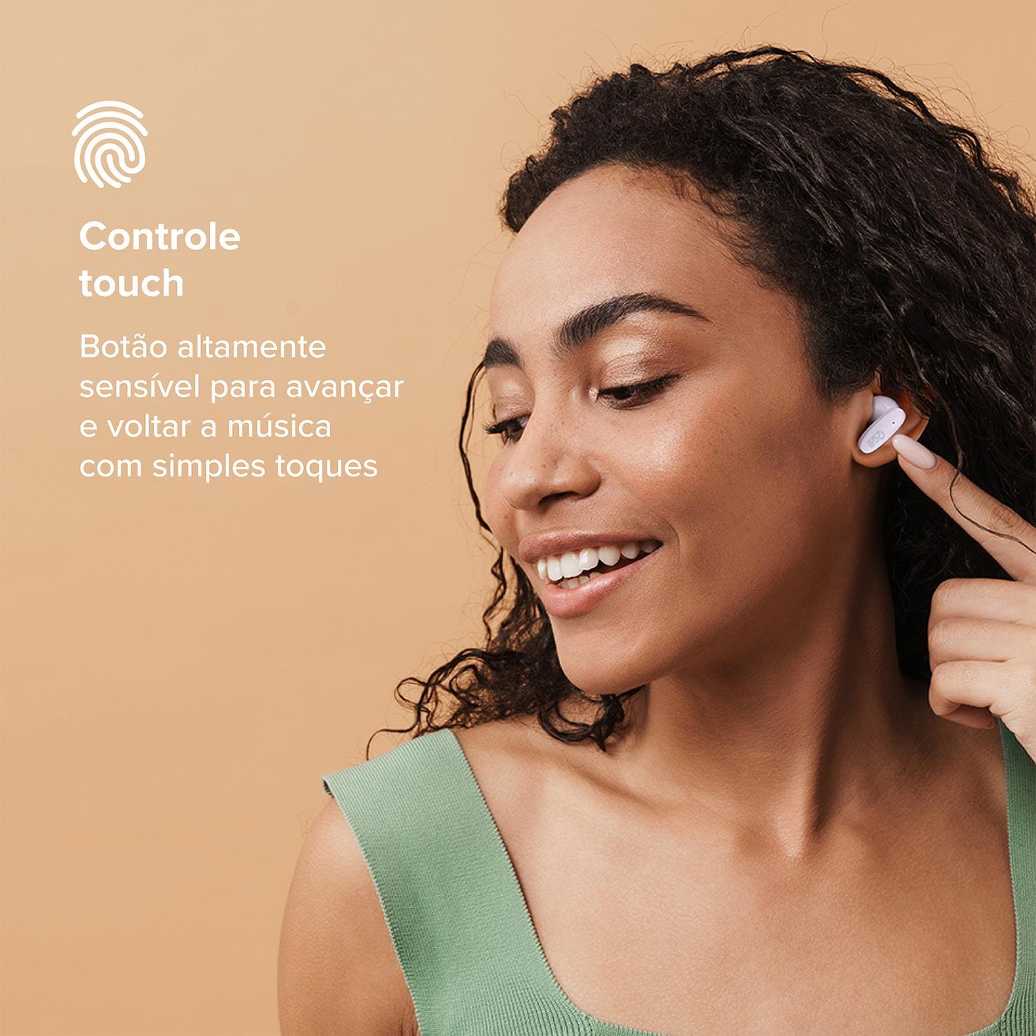 Fone de Ouvido i2GO Air Buds GO Bluetooth TWS ENC Bateria de 48h Branco - 1