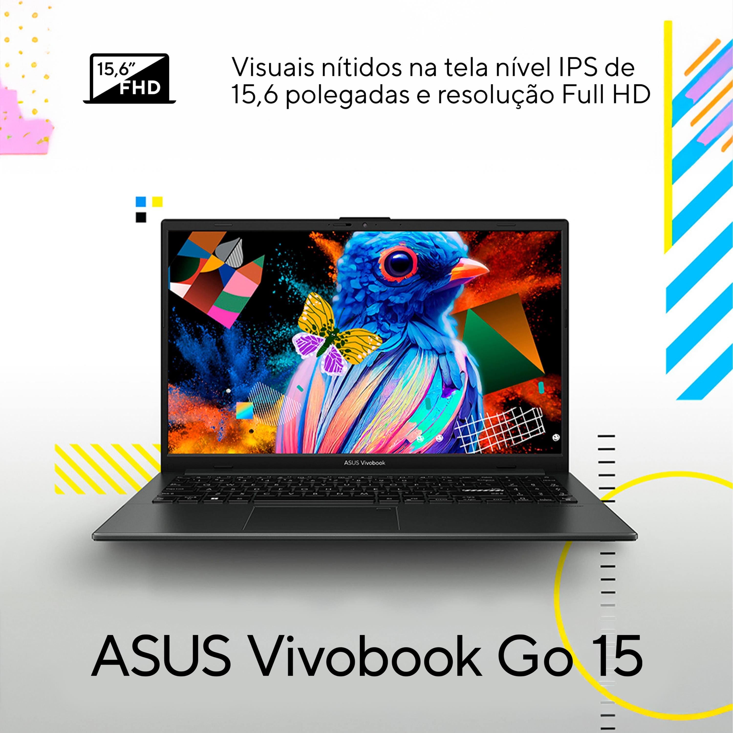 Notebook Asus Vivobook Go 15 AMD Athlon 4GB RAM 128GB SSD Tela 15.6” W11 - E1504FA-BQ5312WS - 3
