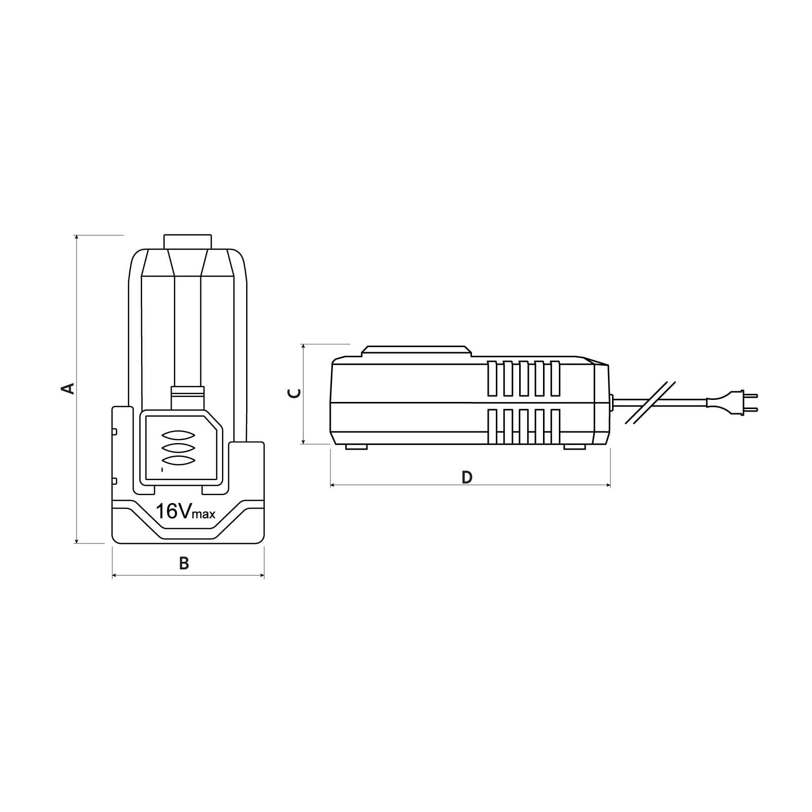 Kit 2 baterias Tramontina by Total 16V 2,0Ah 16 V + Carregador 1,3A - 2