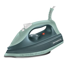 Ferro a Vapor Mondial FVN-02-G Base Cerâmica Antiaderente Cabo 360° Verde