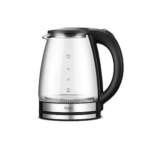 Chaleira Elétrica Elgin CHAVX Visio Glass Pro1200W 2L Vidro LED Azul Base Inox