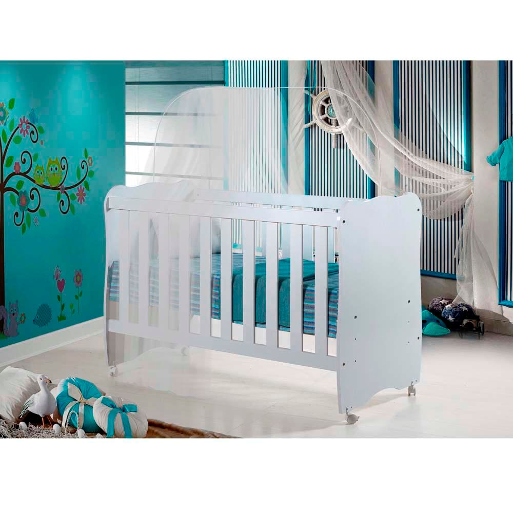 Berço Fritz Baby Plus com Rodízios - Branco - 1