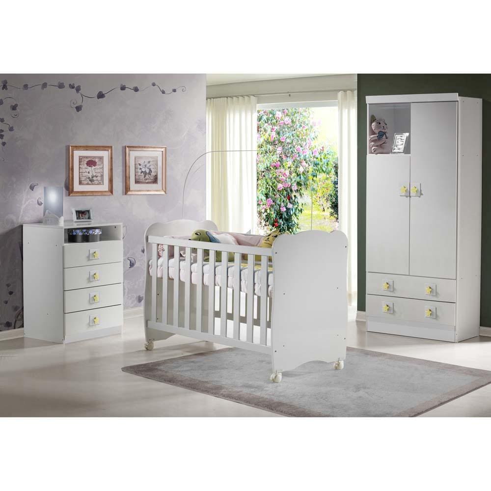 Berço Fritz Baby Plus com Rodízios - Branco - 2