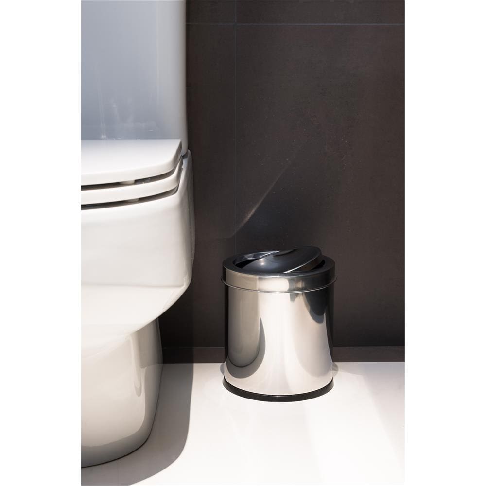 Lixeira Brinox com Tampa Basculante 3032/201 em Inox - 3,2 L - LIXEIRA INOX C/TP BASC.15,5X17CM BRINOX - 1