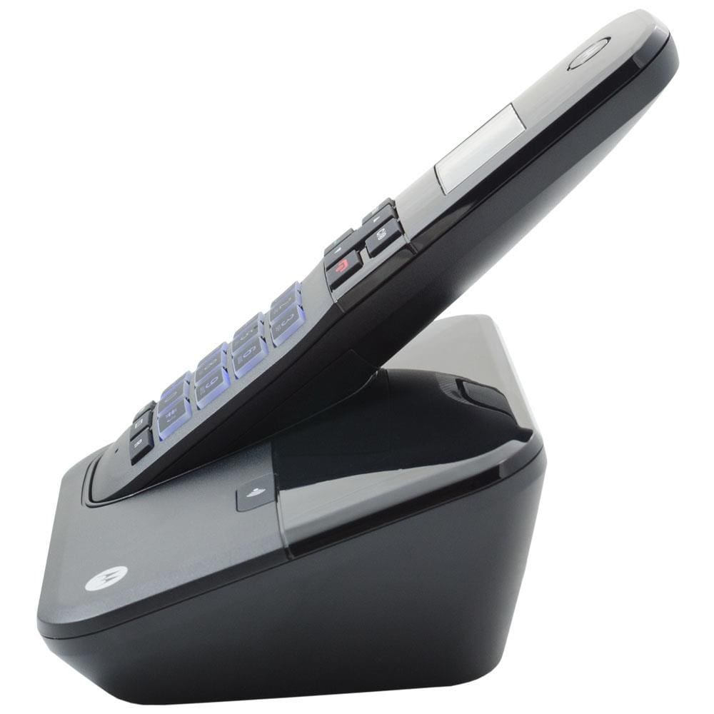 Telefone Digital sem Fio Motorola MOTO4000 com Identificador de Chamadas, Viva-voz, Visor e Teclado Iluminados - Preto - 3