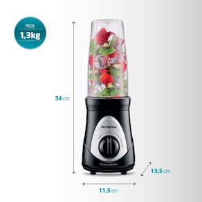 Liquidificador Mondial Personal Blender DG 01 Preto 300W com 2 Velocidades