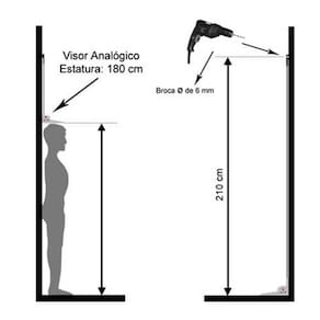 Estadiômetro Compacto Wiso 2,10m – Branco - 1
