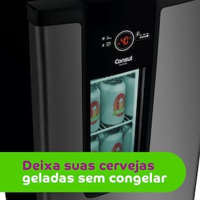 Cervejeira Consul CZD12AT com Display na Porta e Controle de Temperatura Titanium - 82L