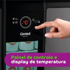 Cervejeira Consul CZD12AT com Display na Porta e Controle de Temperatura Titanium - 82L