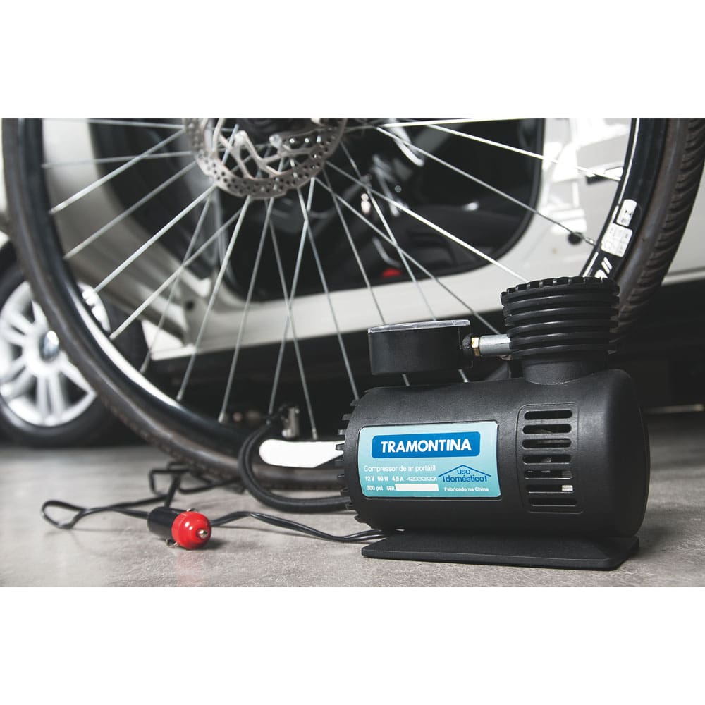 Compressor de Ar Portátil para Carros Tramontina 50W - 12V - COMPRESSOR DE AR PORTATIL 12V 50W PRETO TRAMONTIN. - 2