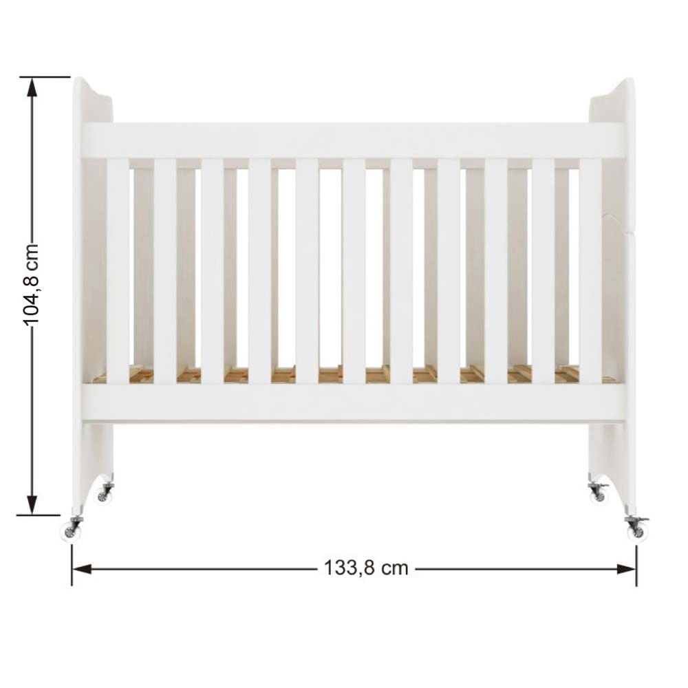 Berço Mini-Cama Santos Andirá Sorriso – Branco - 3
