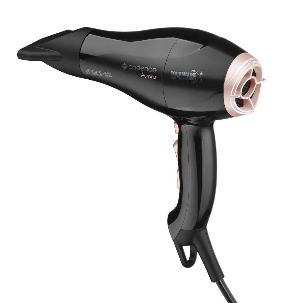 Secador de Cabelos Profissional Cadence Aurora Compacto Motor AC Profissional com Emissão de Íon Turmalina 2100W 220V – Preto - 3