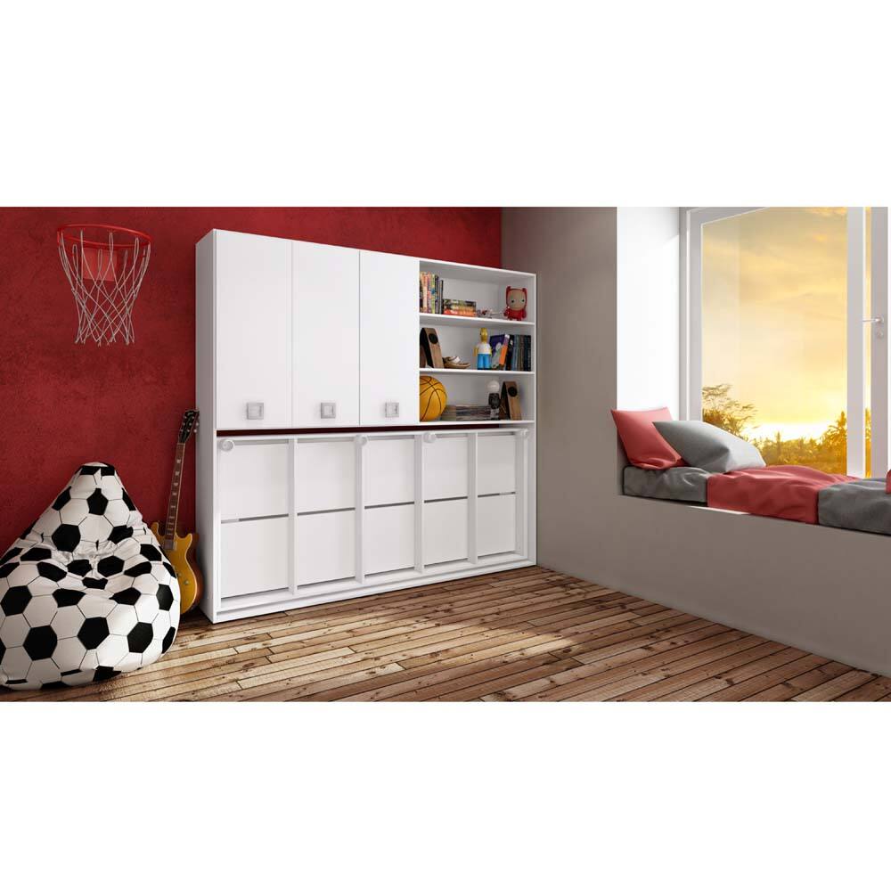 Kit Dormitório Art In Móveis Sun – Branco - 3