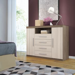 Cômoda Santos Andirá Havana Master 4 Gavetas 2 Portas