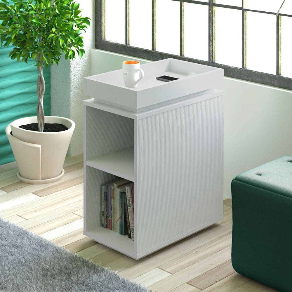 Mesa Lateral Artely Olivia - Branco - 2