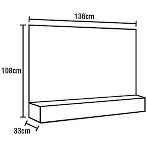 Bancada Suspensa Madetec Estela para TV’s de até 55" - Branco - 3