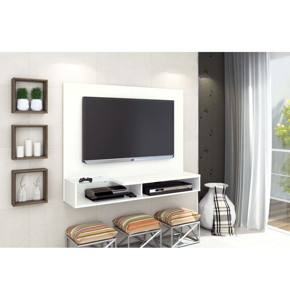 Bancada Suspensa Madetec Estela para TV’s de até 55" - Branco - 1