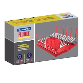 Escorredor de Louças Tramontina Plurale em Aço Inox e Polipropileno – 54 cm