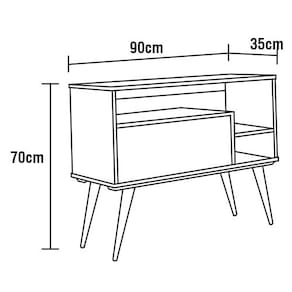 Rack EDN Prince para TV`s de até 42" - Canela/Turquesa - 1