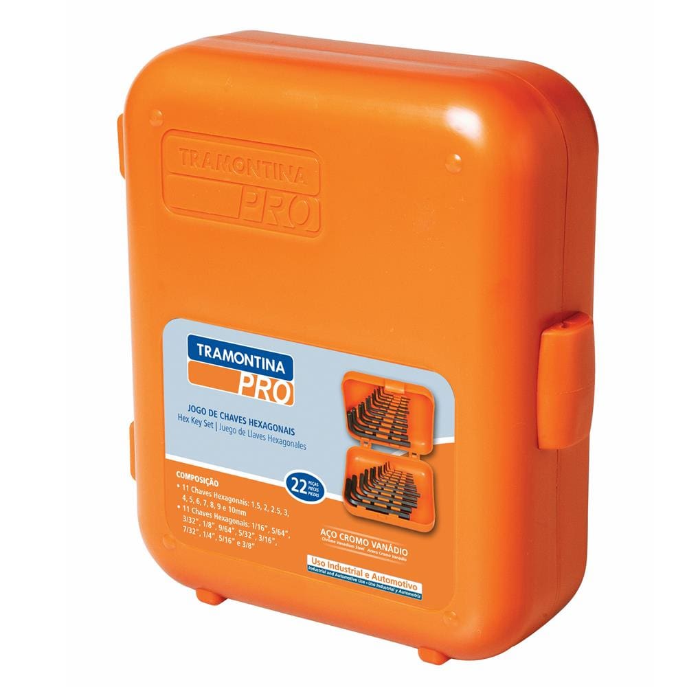 Estojo com Chaves Hexagonais Tramontina Pro – 22 Peças - ESTOJO C CHAVES HEXAGONAIS 22PCS TRAMONTINA PRO - 1