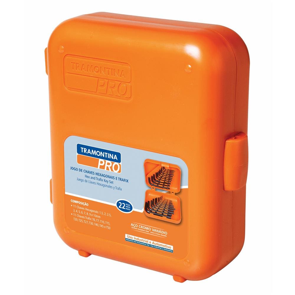 Estojo com Chaves Hexagonais e Trafix Tramontina Pro – 22 Peças - ESTOJO CCHAV HEXAGONAIS TRAFIX22PCSTRAMONTINA PRO - 1