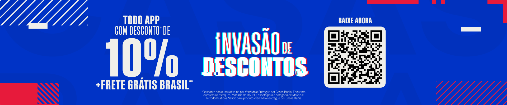 Invasão de Ofertas Todo APP com 10% de Desconto + Frete Grátis Brasil** (QRCODE)
