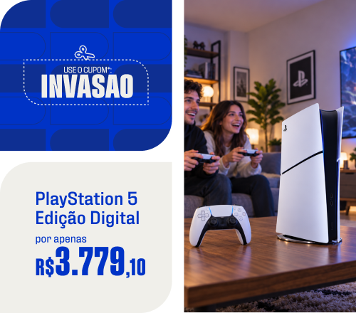 PlayStation 5 Edição Digital por apenas R$ 3.779,10 no cupom INVASAO