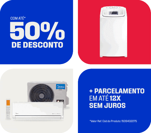 "72h Marketplace Até 50% de desconto* + Parcelamento em até 12x sem juros"