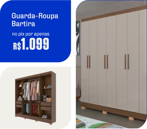 "Guarda-Roupa Bartira Por apenas R$1.099 no Pix"
