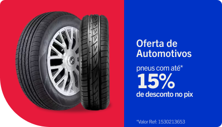 "Aproveite Pneus com até 15% de Desconto no pix"