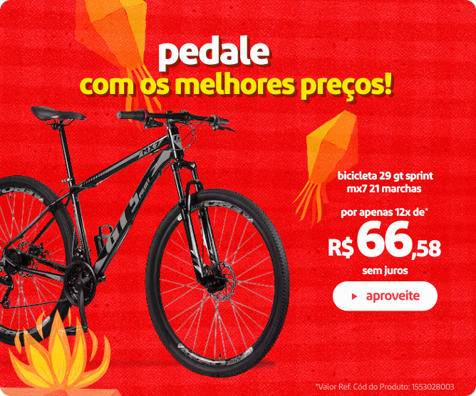 "Pedale com os melhores preços!  com até 15%* de desconto no pix "