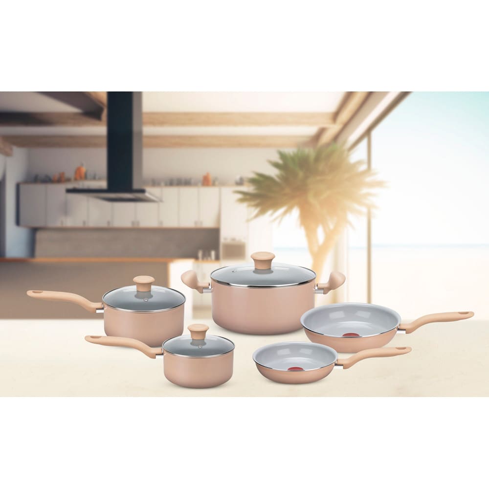 conjunto de Panelas 5 Peças Rochedo Ceramic Light