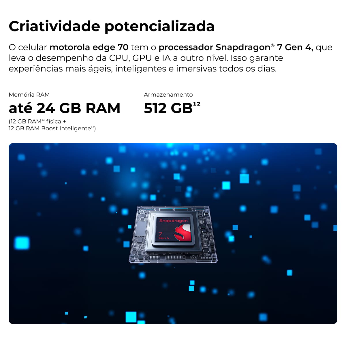 Smartphone Motorola Edge 70 6.7” 512GB 5G Câmera Dupla 50MP Swarovski