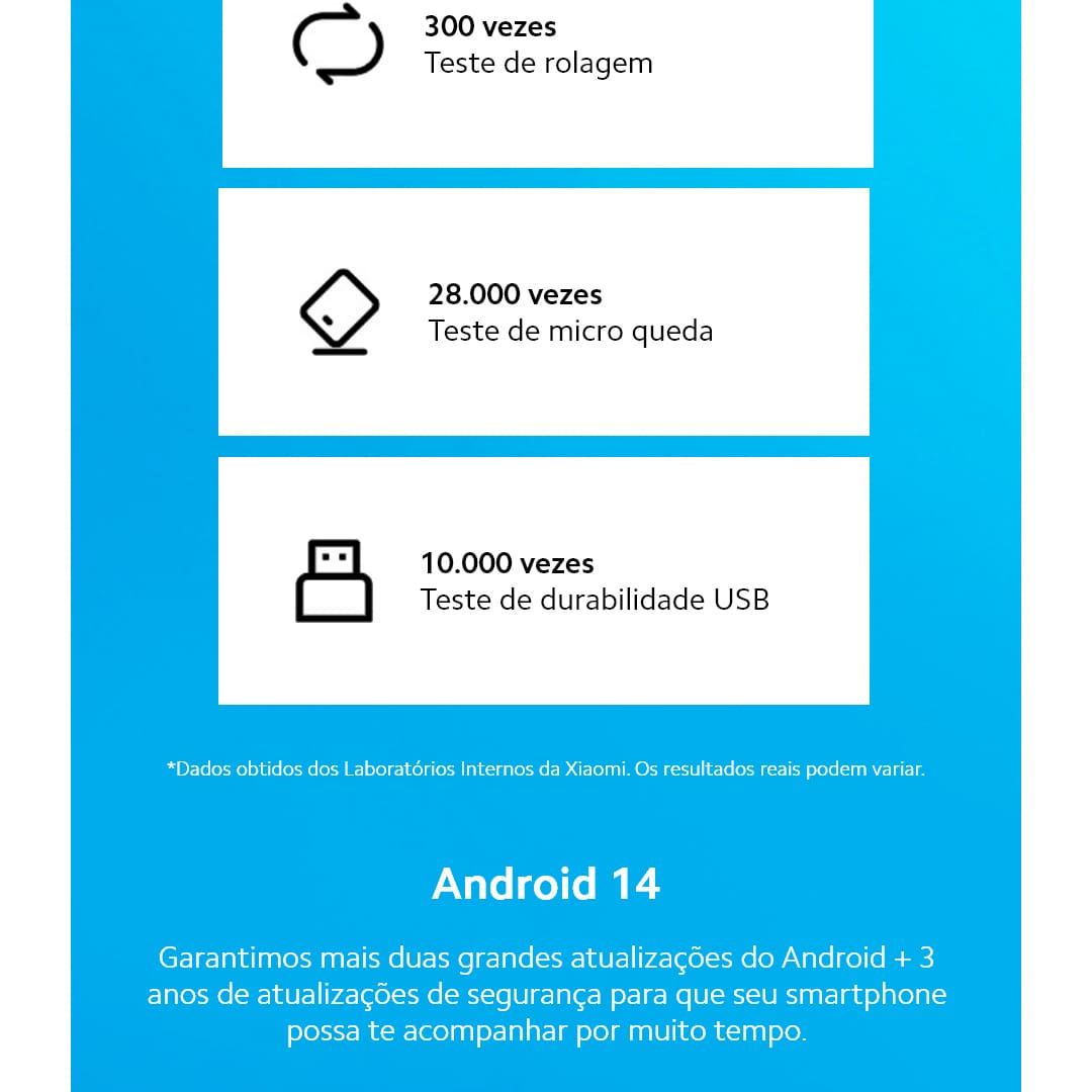 Design e Experiência Visual Imersiva O Smartphone Redmi A3 é ideal para quem busca praticidade e acessibilidade no seu dia a dia. Com um design moderno e uma tela ampla de 6,7 polegadas, proporciona uma experiência visual envolvente, perfeita para desfrutar de vídeos, fotos e navegação na web. Desempenho Eficiente e Sistema Leve Equipado com o processador MediaTek Helio G36, o Xiaomi Redmi oferece um desempenho excepcional para todas as suas atividades diárias. Desenvolvido para garantir fluidez e responsividade, mesmo em uso prolongado, e aliado ao sistema operacional Android 14, garante uma experiência de uso intuitiva e eficaz.