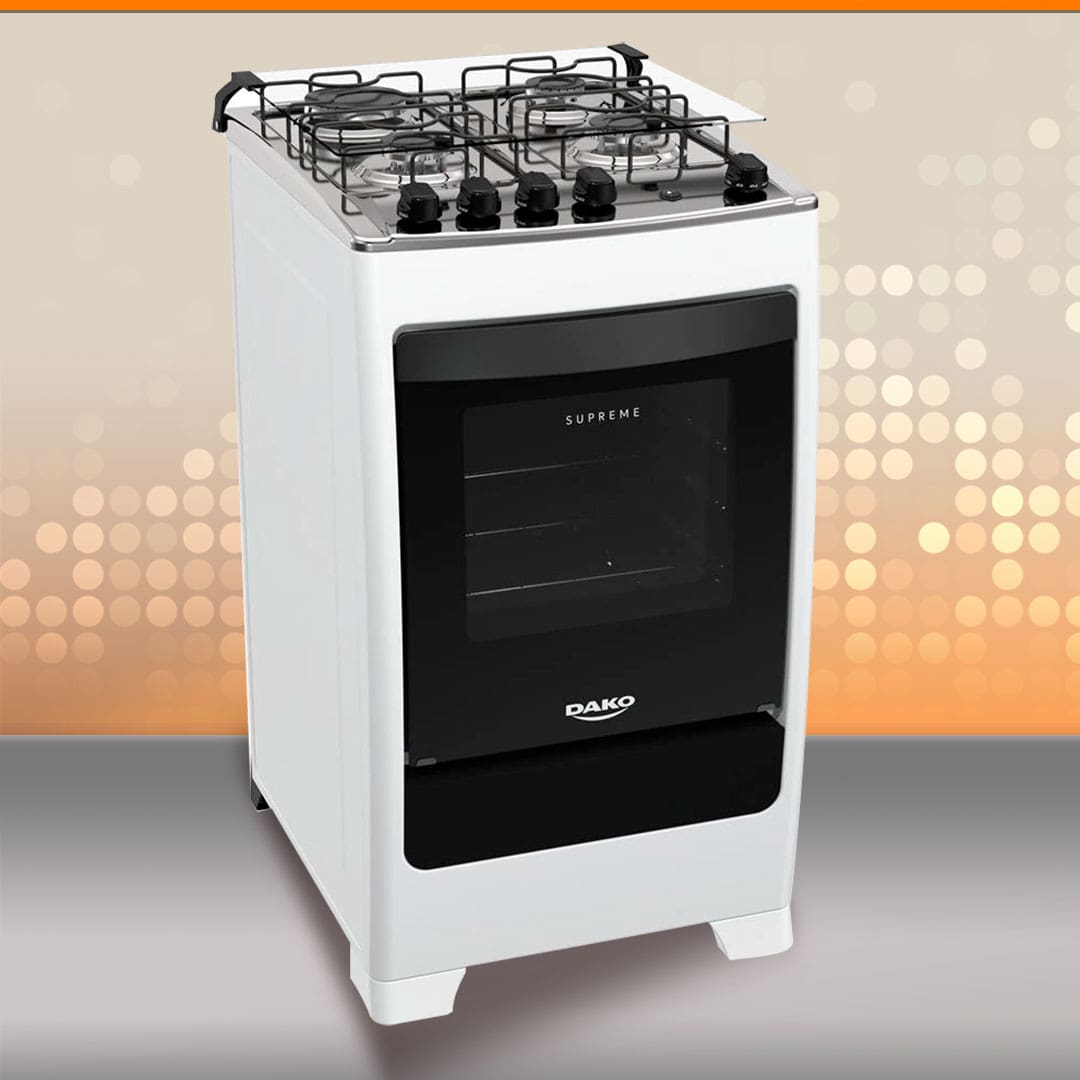 Fogão Dako Supreme mesa inox 4 bocas